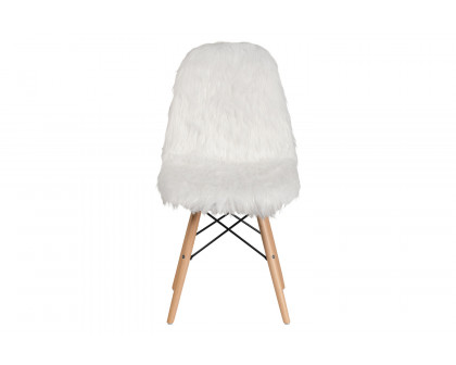 BLNK™ Calvin Shaggy Dog Accent Chair - White