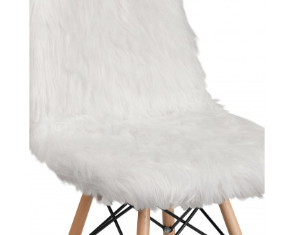 BLNK™ Calvin Shaggy Dog Accent Chair - White