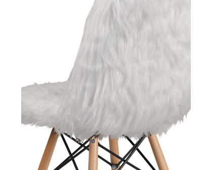 BLNK™ Calvin Shaggy Dog Accent Chair - White