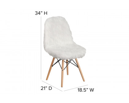 BLNK™ Calvin Shaggy Dog Accent Chair - White