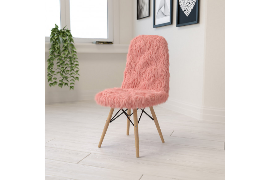 BLNK™ Calvin Shaggy Dog Accent Chair - Pink