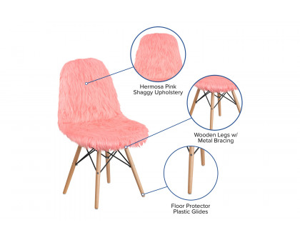 BLNK™ Calvin Shaggy Dog Accent Chair - Pink