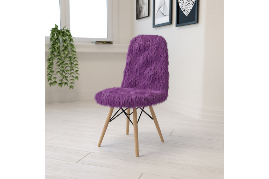 BLNK™ Calvin Shaggy Dog Accent Chair - Purple