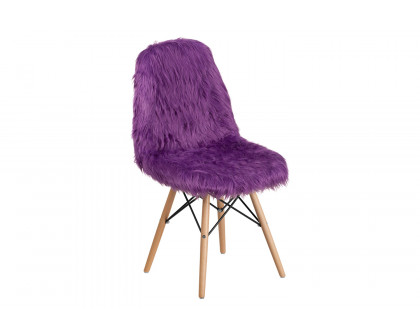 BLNK™ Calvin Shaggy Dog Accent Chair - Purple