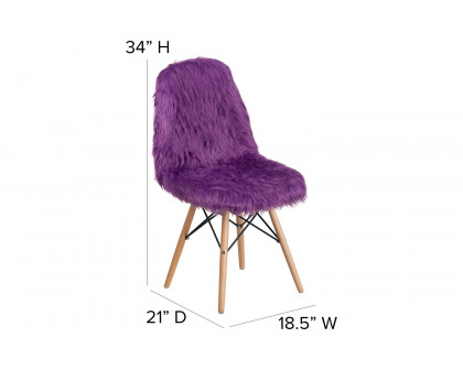 BLNK™ Calvin Shaggy Dog Accent Chair - Purple