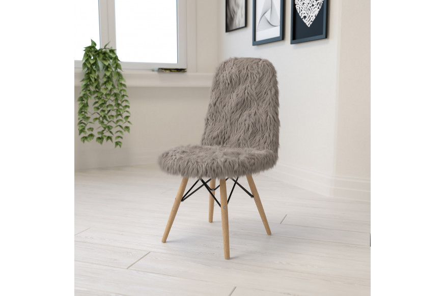 BLNK™ Calvin Shaggy Dog Accent Chair - Charcoal Gray