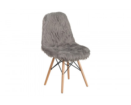 BLNK™ Calvin Shaggy Dog Accent Chair - Charcoal Gray