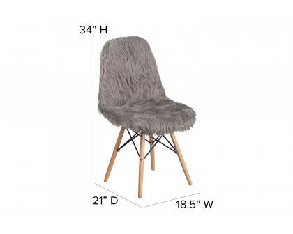 BLNK™ Calvin Shaggy Dog Accent Chair - Charcoal Gray