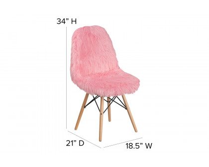 BLNK™ Calvin Shaggy Dog Accent Chair - Light Pink