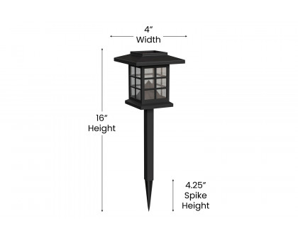 BLNK - Halsey Black Lantern Style LED Solar Lights 8 Pack