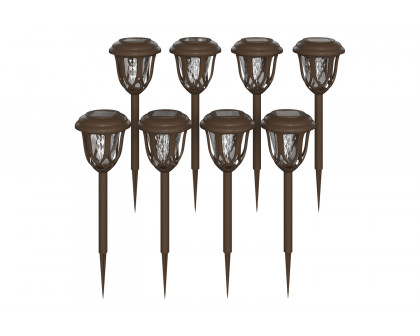 BLNK - Hess Brown Tulip Design LED Solar Lights 8 Pack