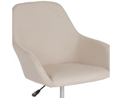 BLNK Cortana Fabric Home and Office Mid-Back Chair - Beige