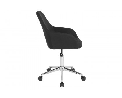 BLNK Cortana Fabric Home and Office Mid-Back Chair - Black