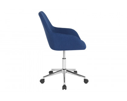 BLNK Cortana Fabric Home and Office Mid-Back Chair - Blue