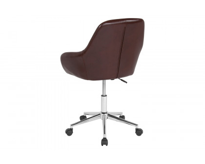 BLNK Cortana LeatherSoft Home and Office Mid-Back Chair - Brown