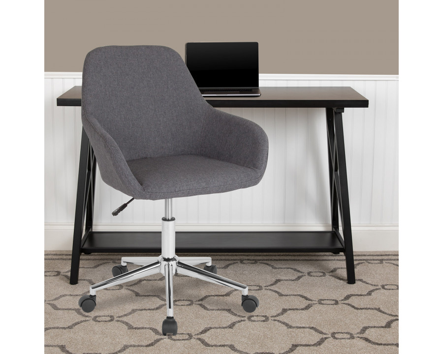 BLNK Cortana Fabric Home and Office Mid-Back Chair - Dark Gray