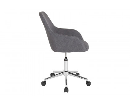 BLNK Cortana Fabric Home and Office Mid-Back Chair - Dark Gray