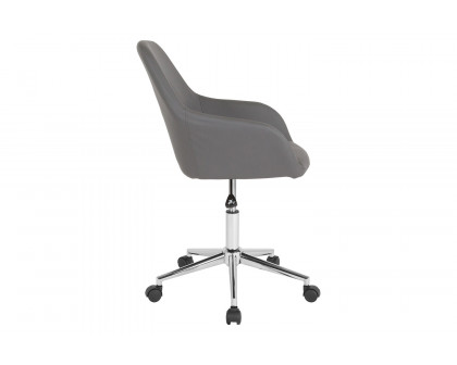 BLNK Cortana LeatherSoft Home and Office Mid-Back Chair - Gray