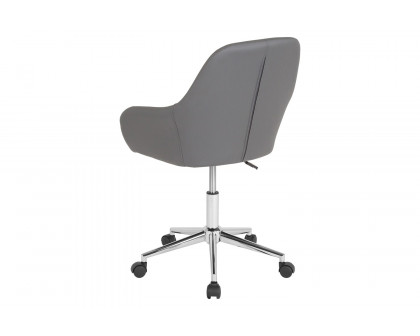 BLNK Cortana LeatherSoft Home and Office Mid-Back Chair - Gray