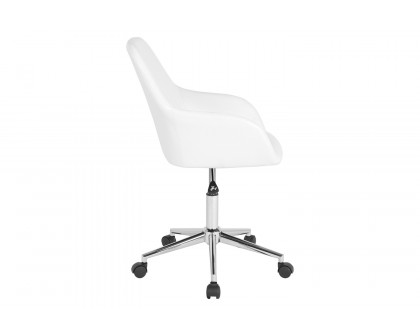 BLNK Cortana LeatherSoft Home and Office Mid-Back Chair - White