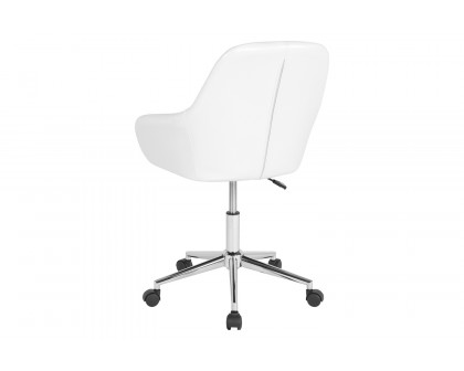 BLNK Cortana LeatherSoft Home and Office Mid-Back Chair - White