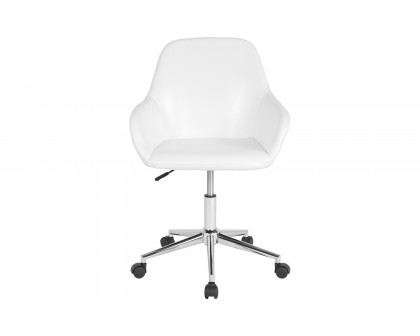 BLNK Cortana LeatherSoft Home and Office Mid-Back Chair - White