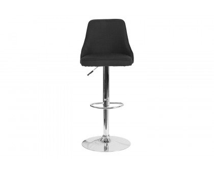 BLNK Trieste Fabric Adjustable Height Bar Stool - Black