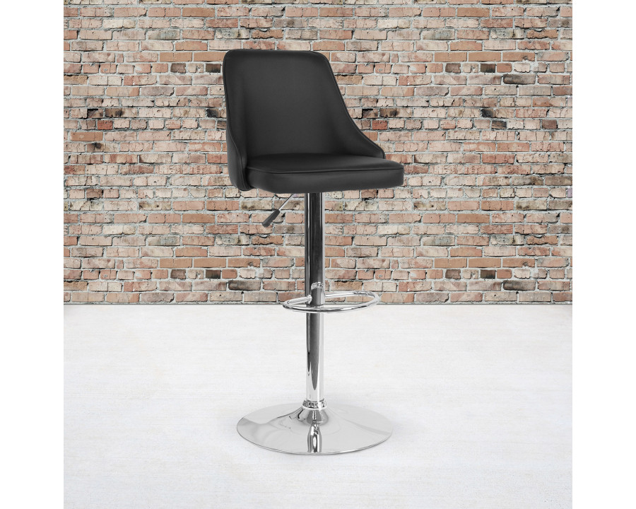 BLNK Trieste LeatherSoft Adjustable Height Bar Stool