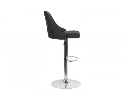 BLNK Trieste LeatherSoft Adjustable Height Bar Stool - Black