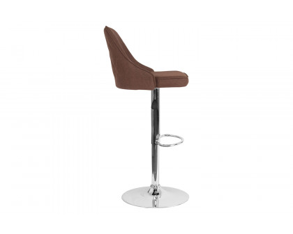 BLNK Trieste Fabric Adjustable Height Bar Stool - Brown