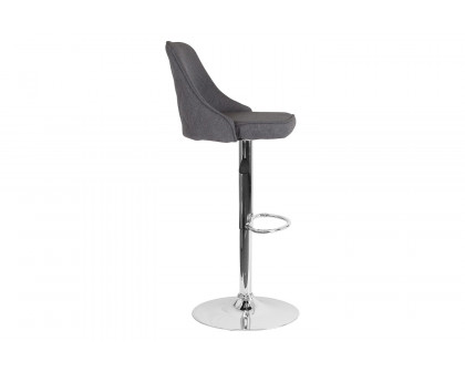 BLNK Trieste Fabric Adjustable Height Bar Stool - Dark Gray