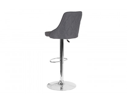 BLNK Trieste Fabric Adjustable Height Bar Stool - Dark Gray