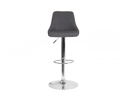 BLNK Trieste Fabric Adjustable Height Bar Stool - Dark Gray