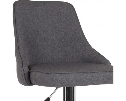 BLNK Trieste Fabric Adjustable Height Bar Stool - Dark Gray