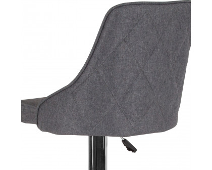 BLNK Trieste Fabric Adjustable Height Bar Stool - Dark Gray