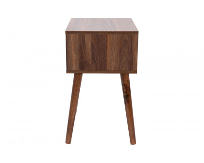 BLNK - Hatfield Wood Mid-Century Modern One Drawer Nightstand