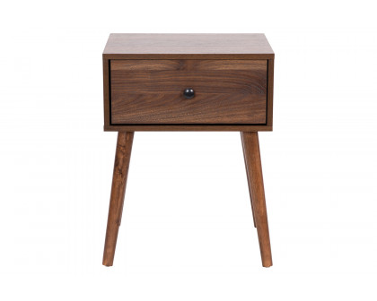 BLNK - Hatfield Wood Mid-Century Modern One Drawer Nightstand