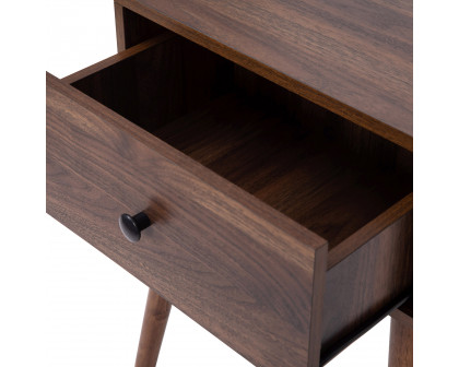 BLNK - Hatfield Wood Mid-Century Modern One Drawer Nightstand