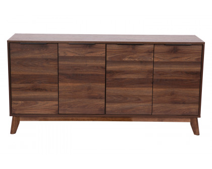 BLNK - Hatfield Mid-Century Modern TV Stand for up to 64" TV's with 4 Door Storage Buffet Sideboard,4 Soft Close Doors, Adjustable Shelves