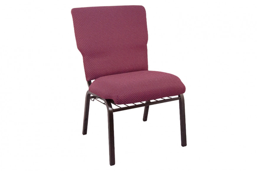 BLNK™ Advantage Discount Church Chair - Burgundy Pattern, 21"W