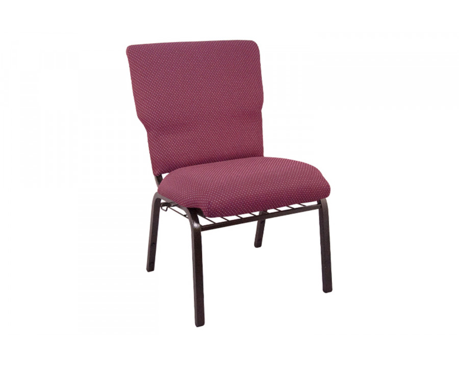 BLNK Advantage Discount Church Chair - Burgundy Pattern, 21"W