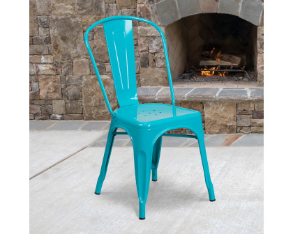 BLNK Tenley Commercial Metal Indoor-Outdoor Stackable Chair