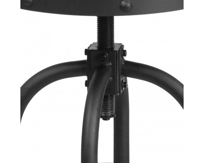 BLNK - Carrington LeatherSoft Counter Height Stool with Swivel Lift Black Seat