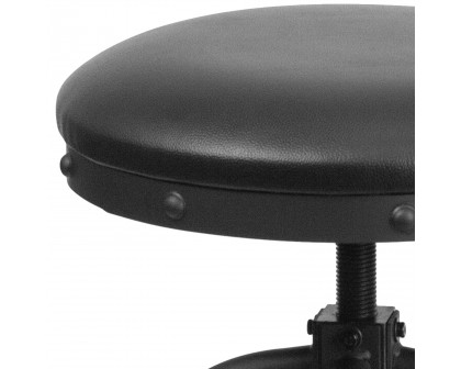 BLNK - Carrington LeatherSoft Counter Height Stool with Swivel Lift Black Seat