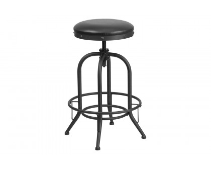 BLNK - Carrington Black LeatherSoft Bar Stool with Swivel Lift