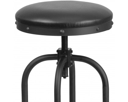 BLNK - Carrington Black LeatherSoft Bar Stool with Swivel Lift