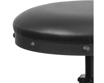 BLNK - Carrington Black LeatherSoft Bar Stool with Swivel Lift