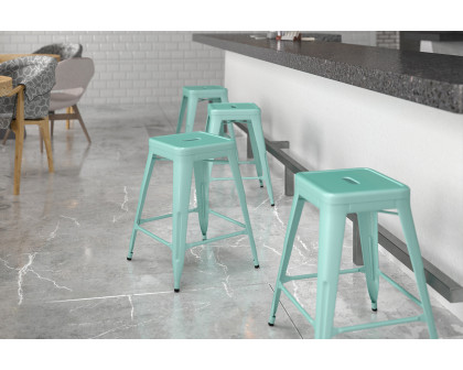 BLNK Kai Commercial Backless Indoor-Outdoor Counter Height Stool