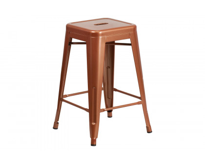 BLNK Kai Commercial Backless Indoor-Outdoor Counter Height Stool