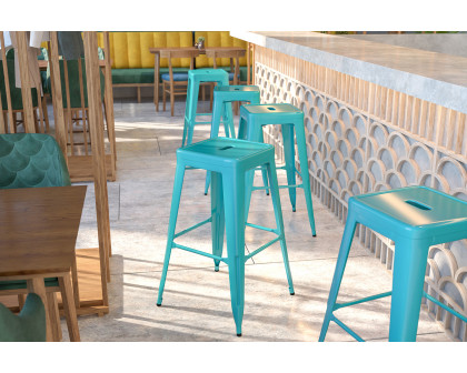 BLNK Kai Commercial Backless Indoor-Outdoor Bar Stool